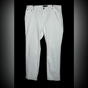 Lauren Ralph Lauren Classic Straight Leg White Denim Jeans EUC Sz 16W old money